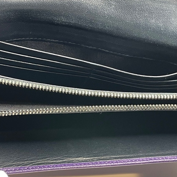 Loewe Purple Bifold Continental Wallet w/ Anagram - Preowned - Picture 12 of 15